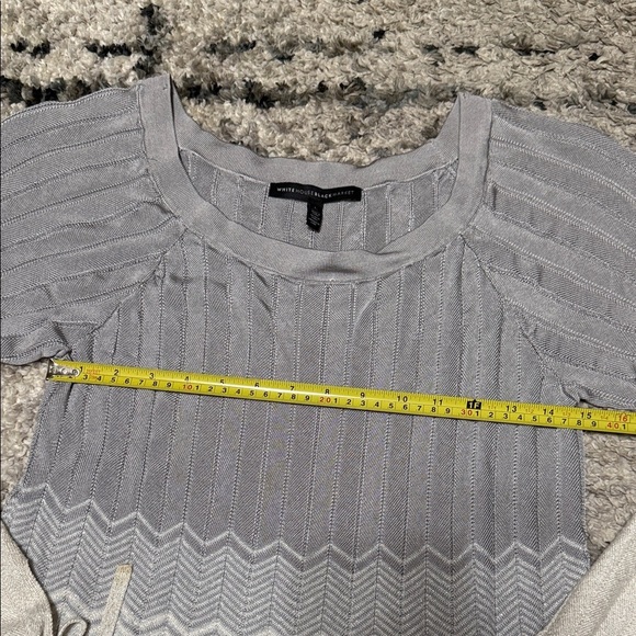 White House Black Market Gray and Cream Sweater - Picture 5 of 15